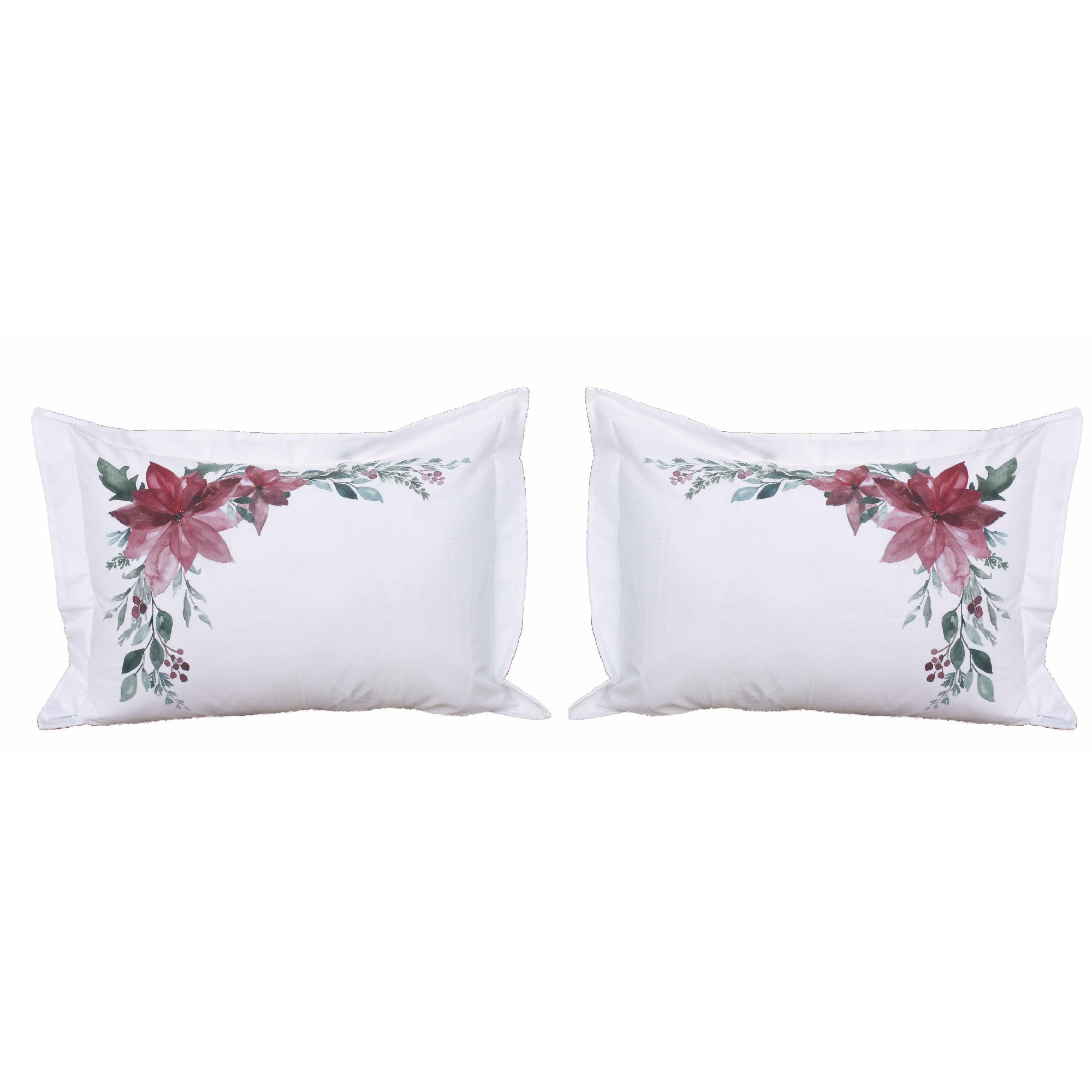 Juego x2 almohadones Aquarela Poinsetias