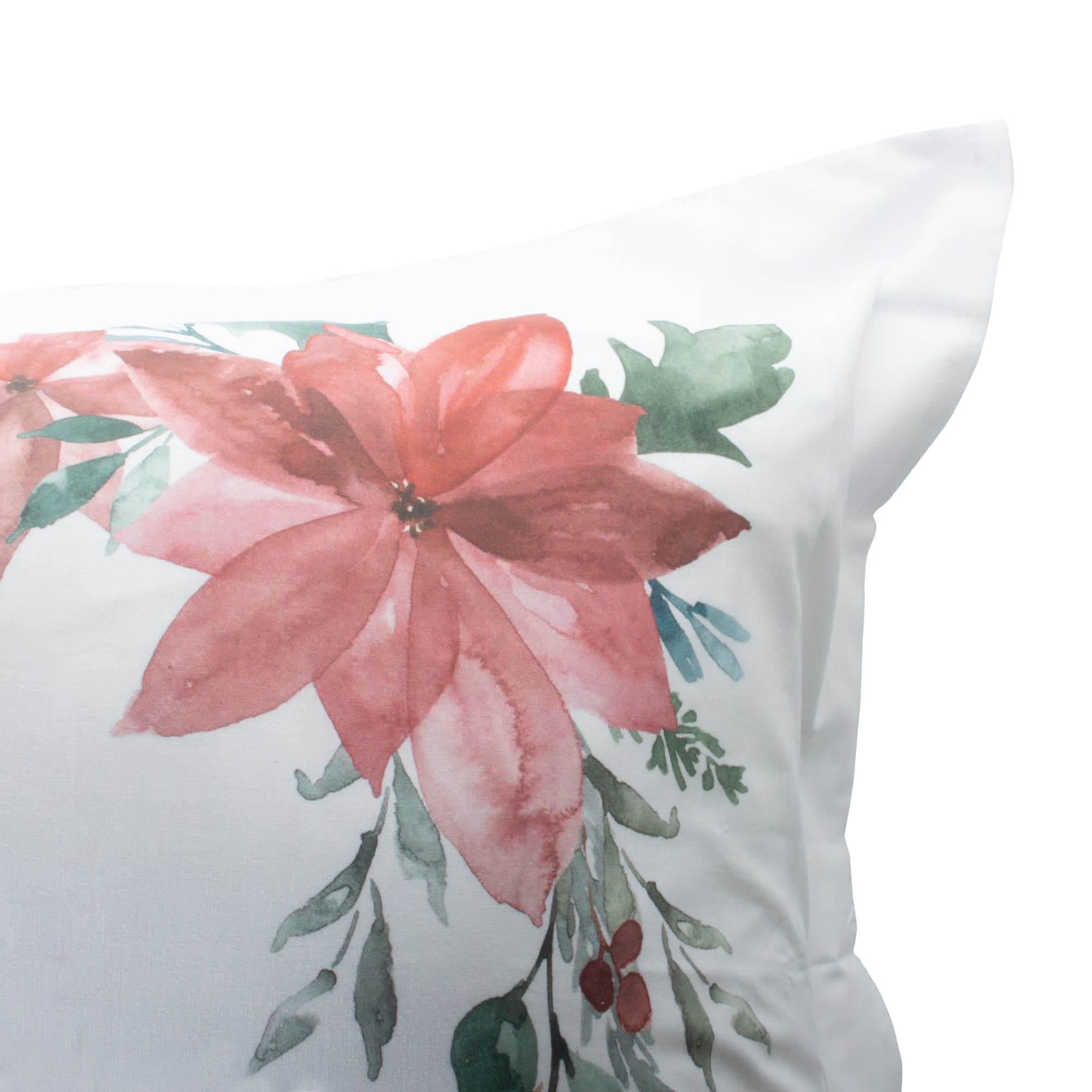 Juego x2 almohadones Aquarela Poinsetias