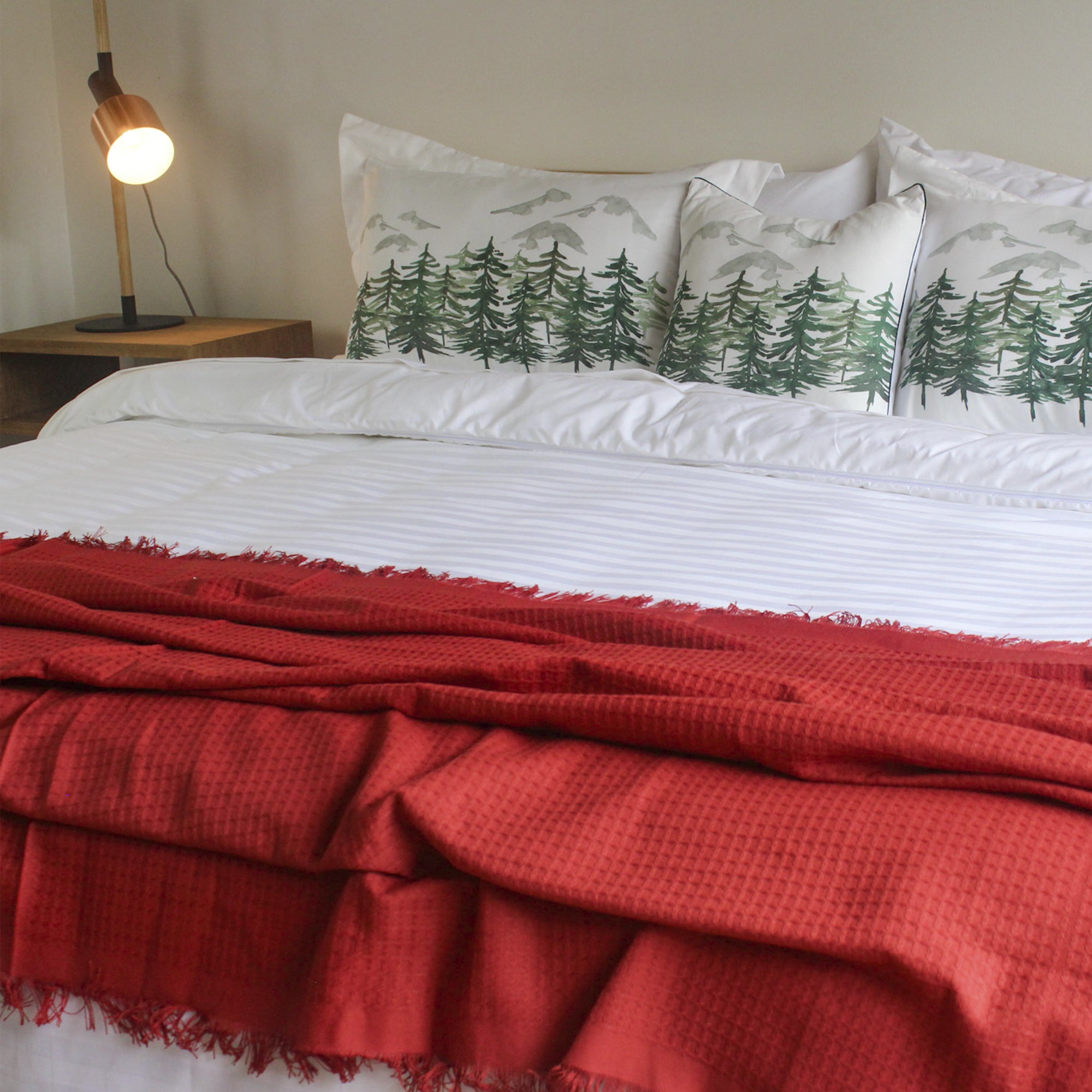 Juego x2 fundas para almohada navideñas Aquarela Arbore