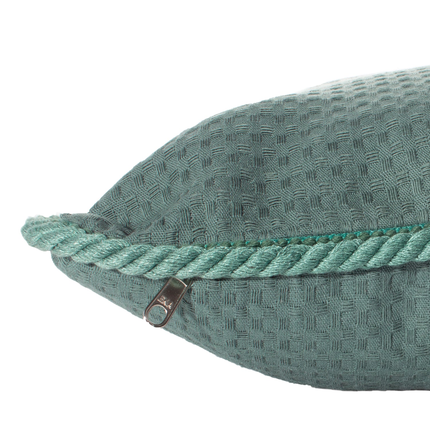 Funda piquet para cojín con cordón Verde