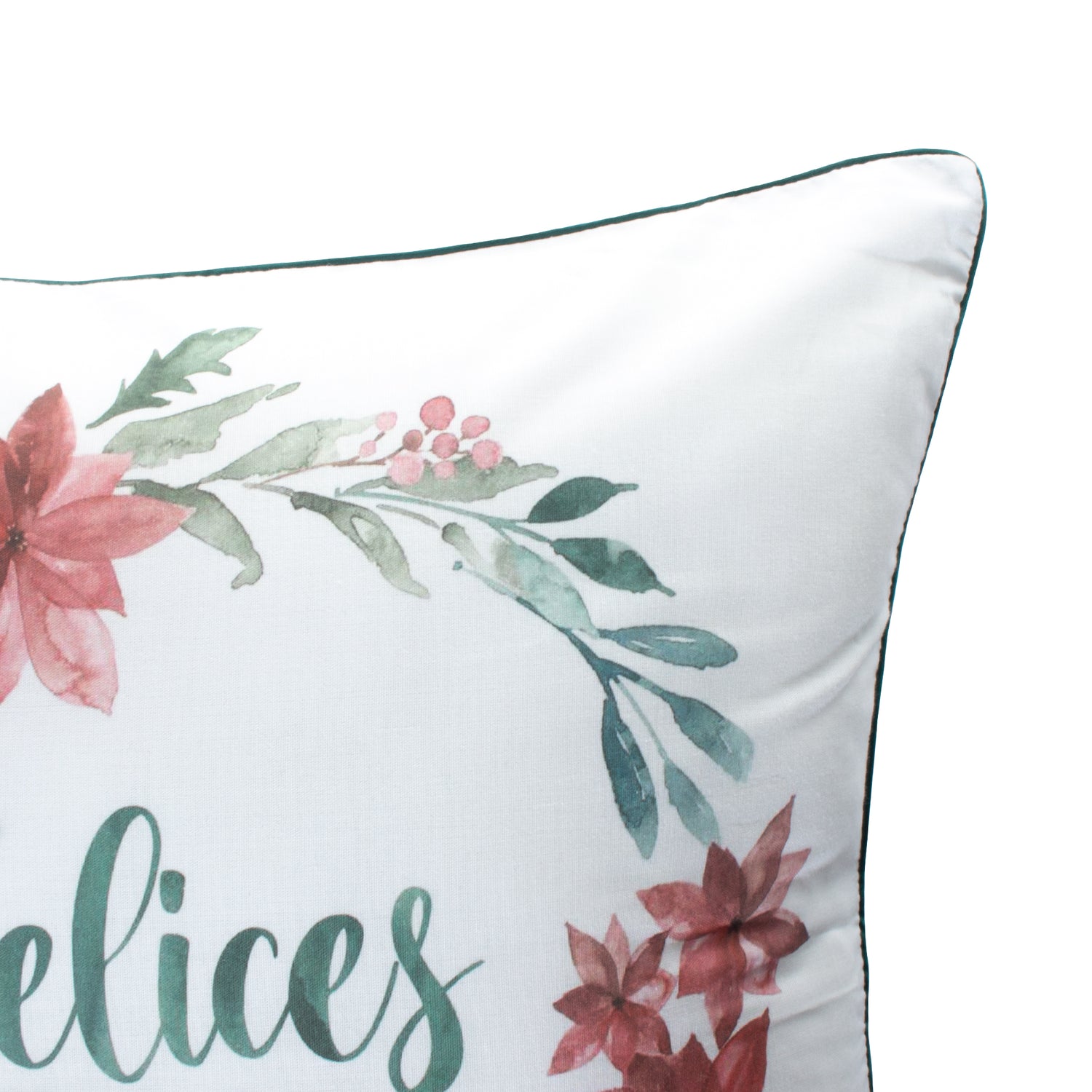 Funda para cojín Navideña Aquarela Felices Fiestas