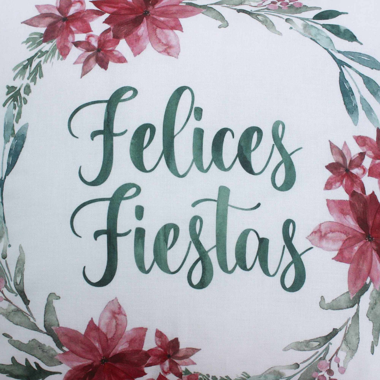 Funda para cojín Navideña Aquarela Felices Fiestas