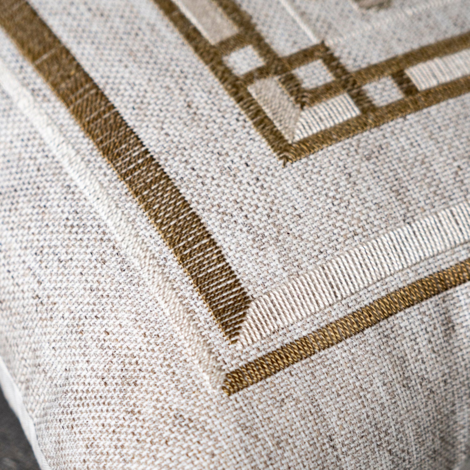 Funda de cojín para bordar en Lino Cuadrada