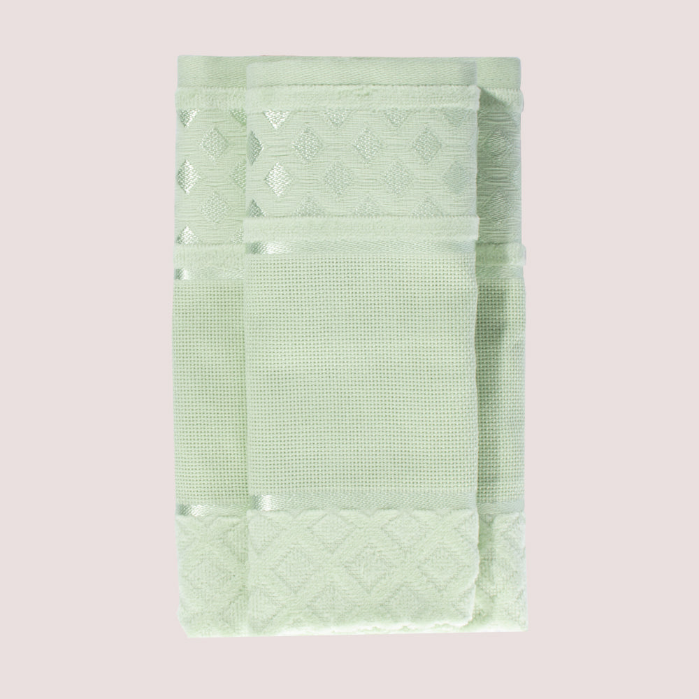 Toalla para bordar Lince 100% algodón 340 gramos Verde