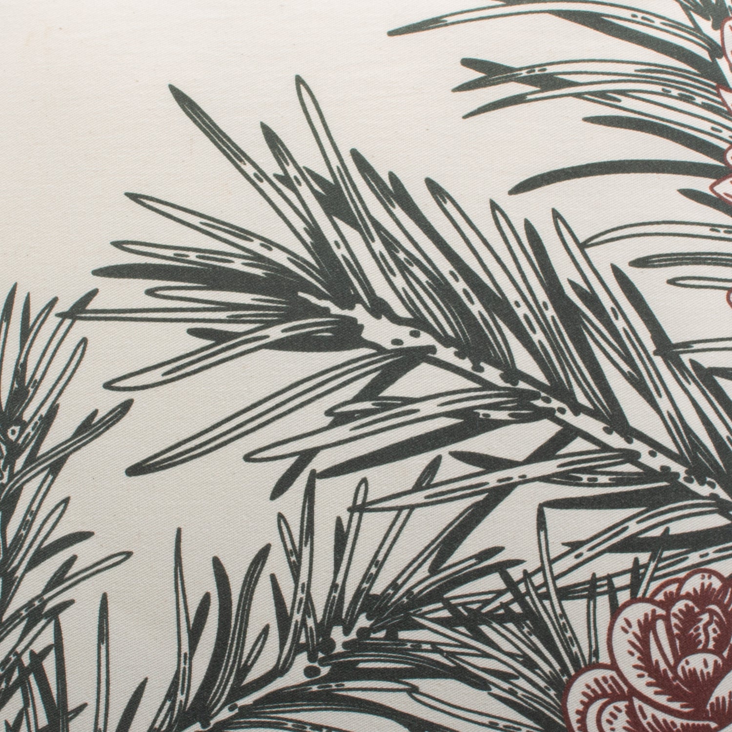 Funda decorativa para cojín navideña Hojas de Pino