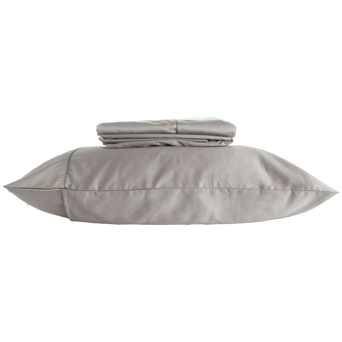 Juego de sábanas 100% algodón 300 hilos color Gris Oscuro