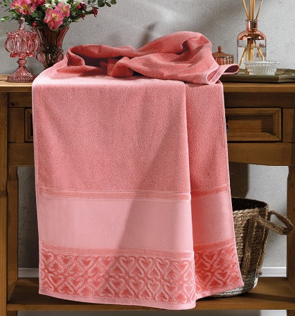 Toalla para bordar Softbella 100% algodón de 500 gramos Rose