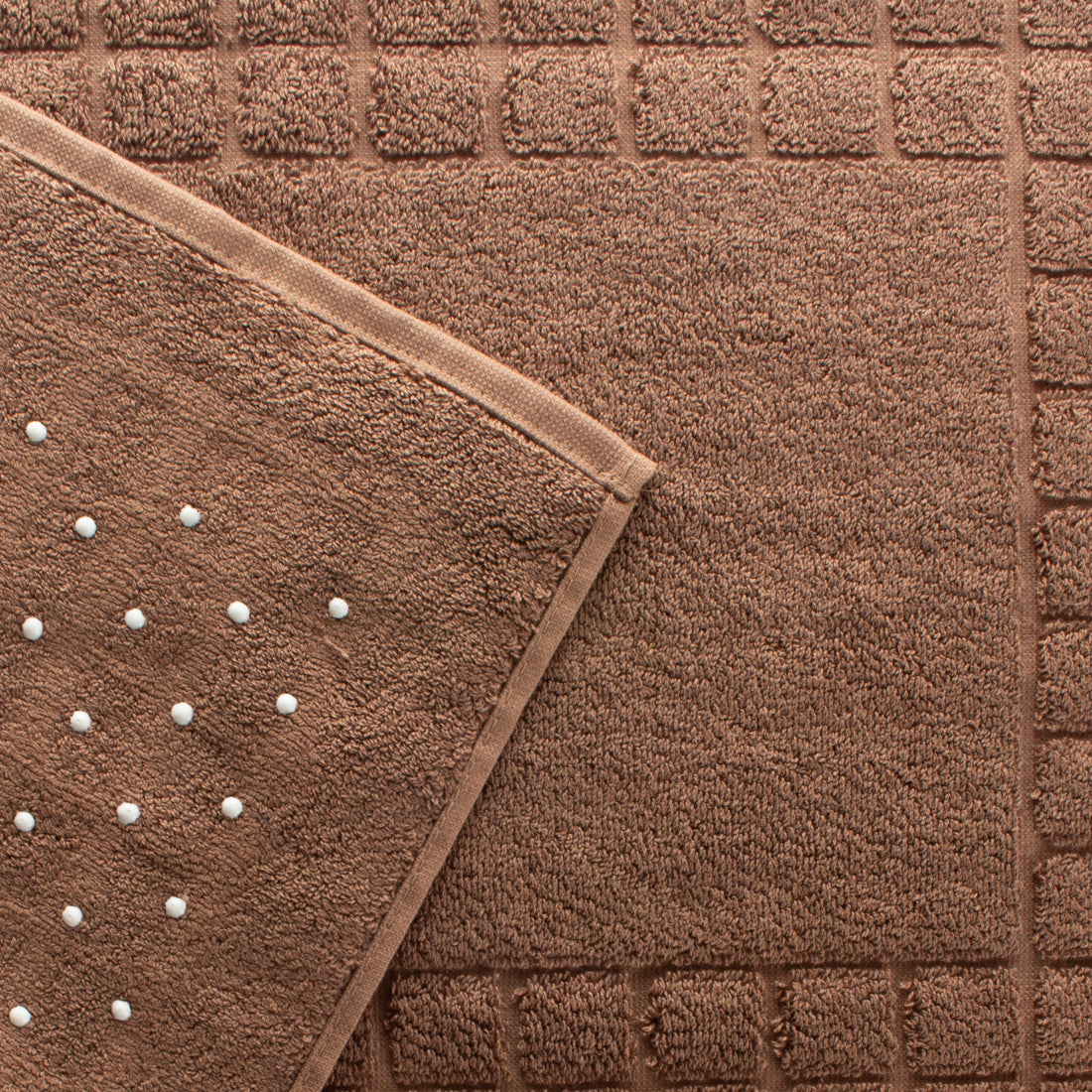 Tapete en toalla para baño antideslizante Duomo Castaño