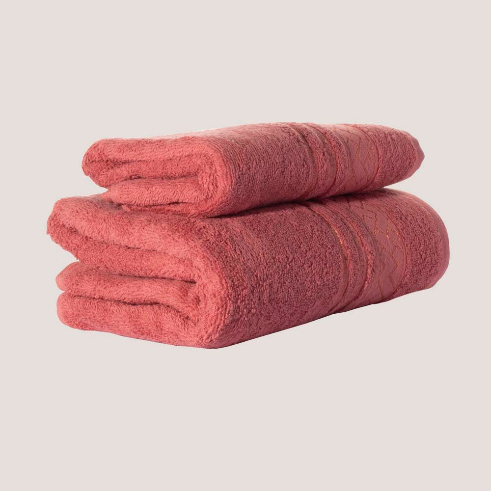 Toalla de baño Viena de algodón de 400 gr/m2 color carmín