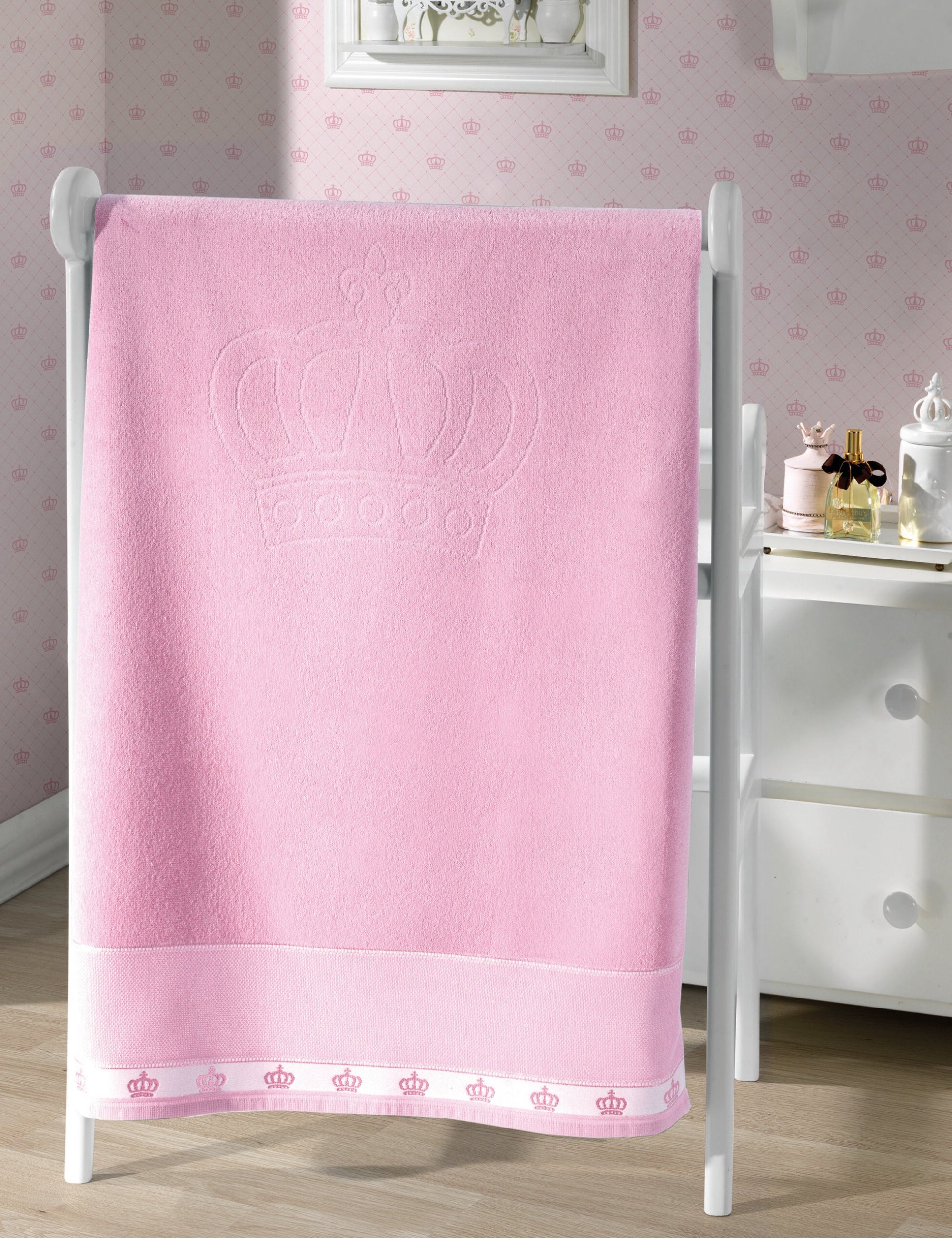 Toalla de bebé para bordar Baby Classic 100% algodón Rosa