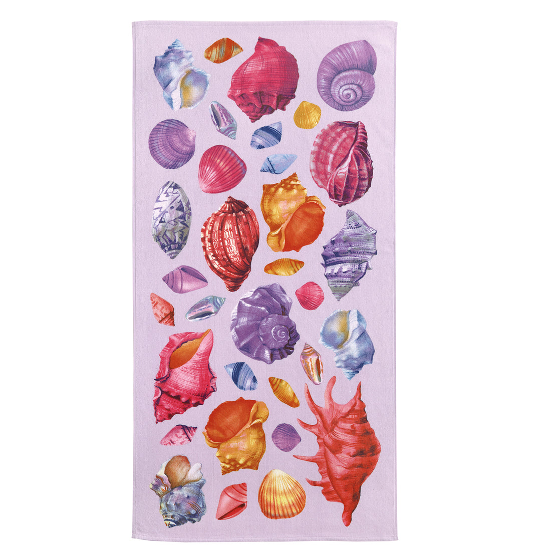 Toalla Playera 100% algodón estampado Conchas