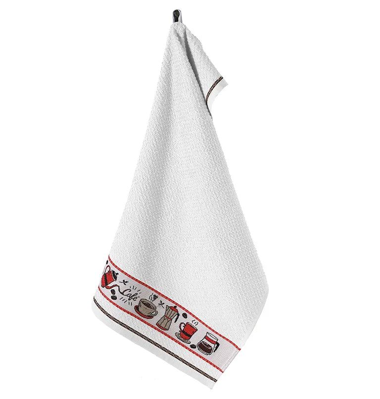Paño de cocina Jacquard Vida II 100% algodón Cafetera