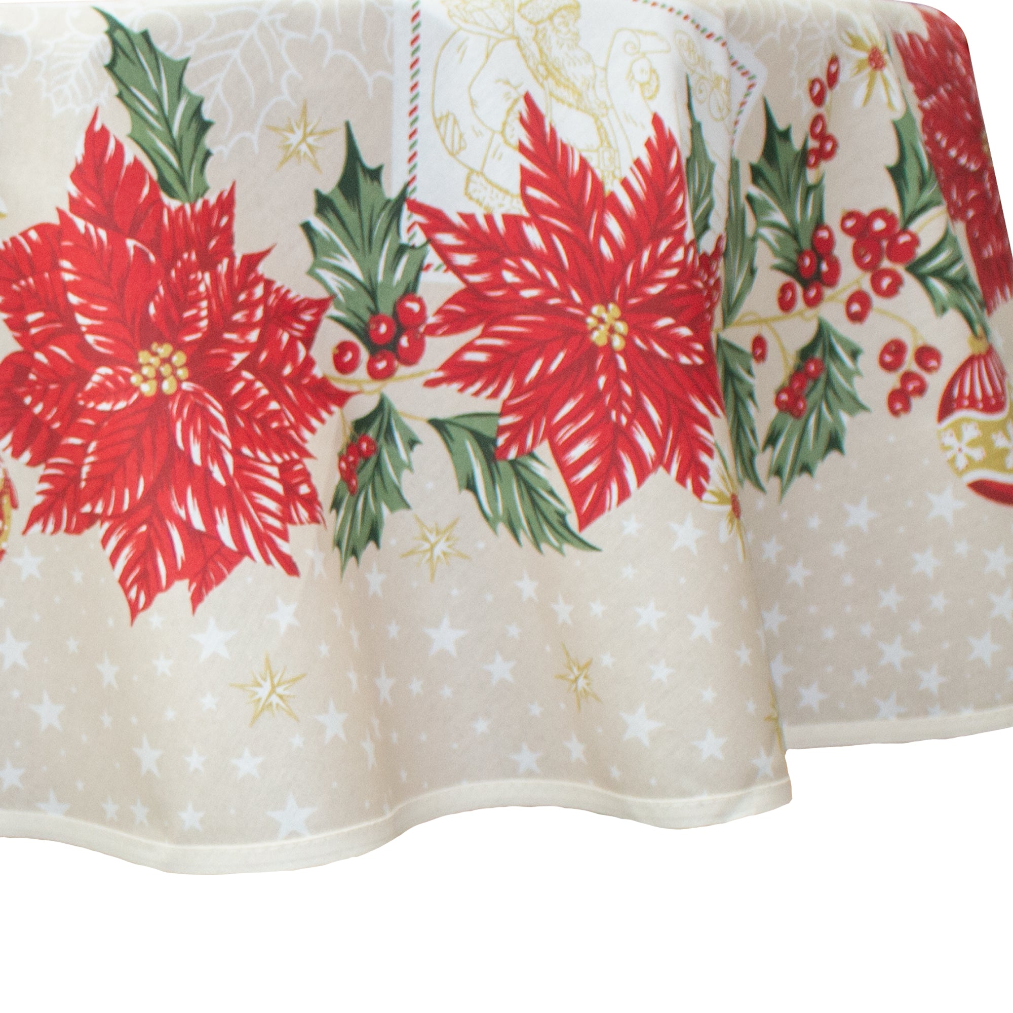 Mantel Decorativo Navideño Poinsetias