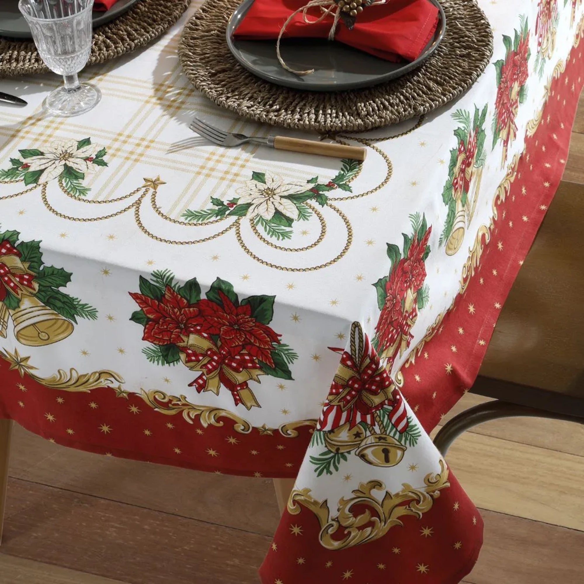 Mantel Decorativo Navideño Campanas