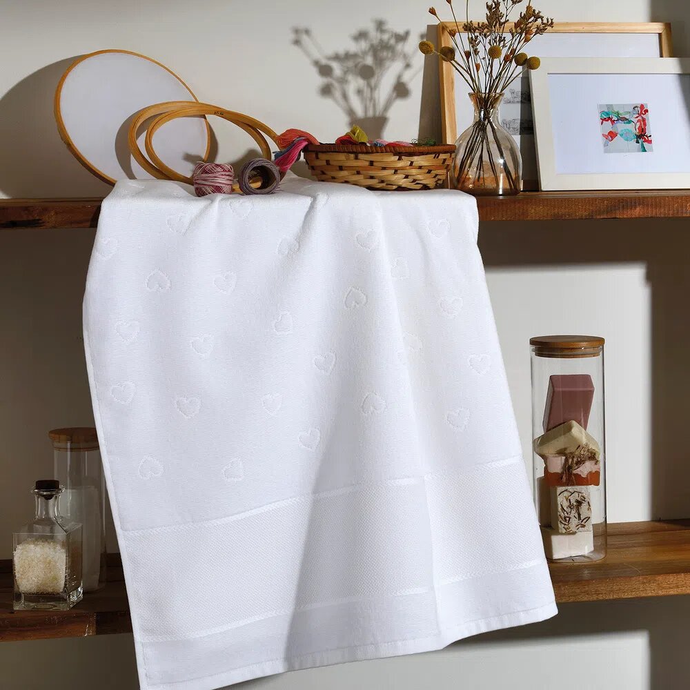 Toalla para bordar Verona 100% algodón 400 gr Blanca