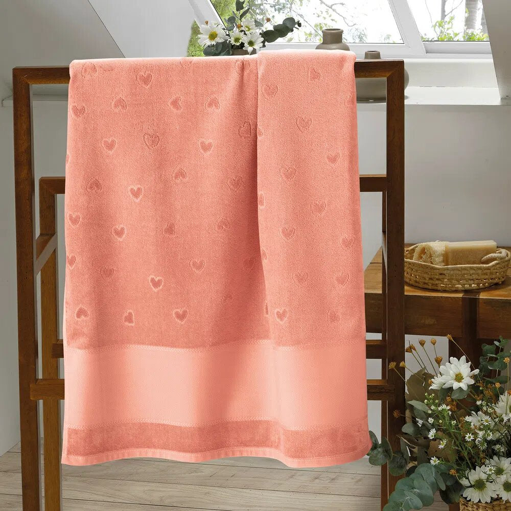 Toalla para bordar Verona 100% algodón 400 gr Coral