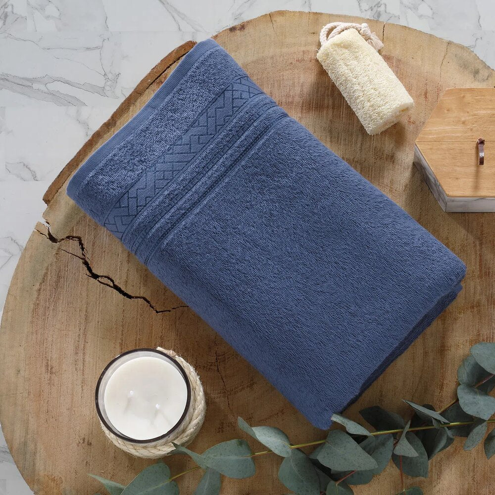 Toalla de baño Viena de algodón de 400 gr/m2 color azul