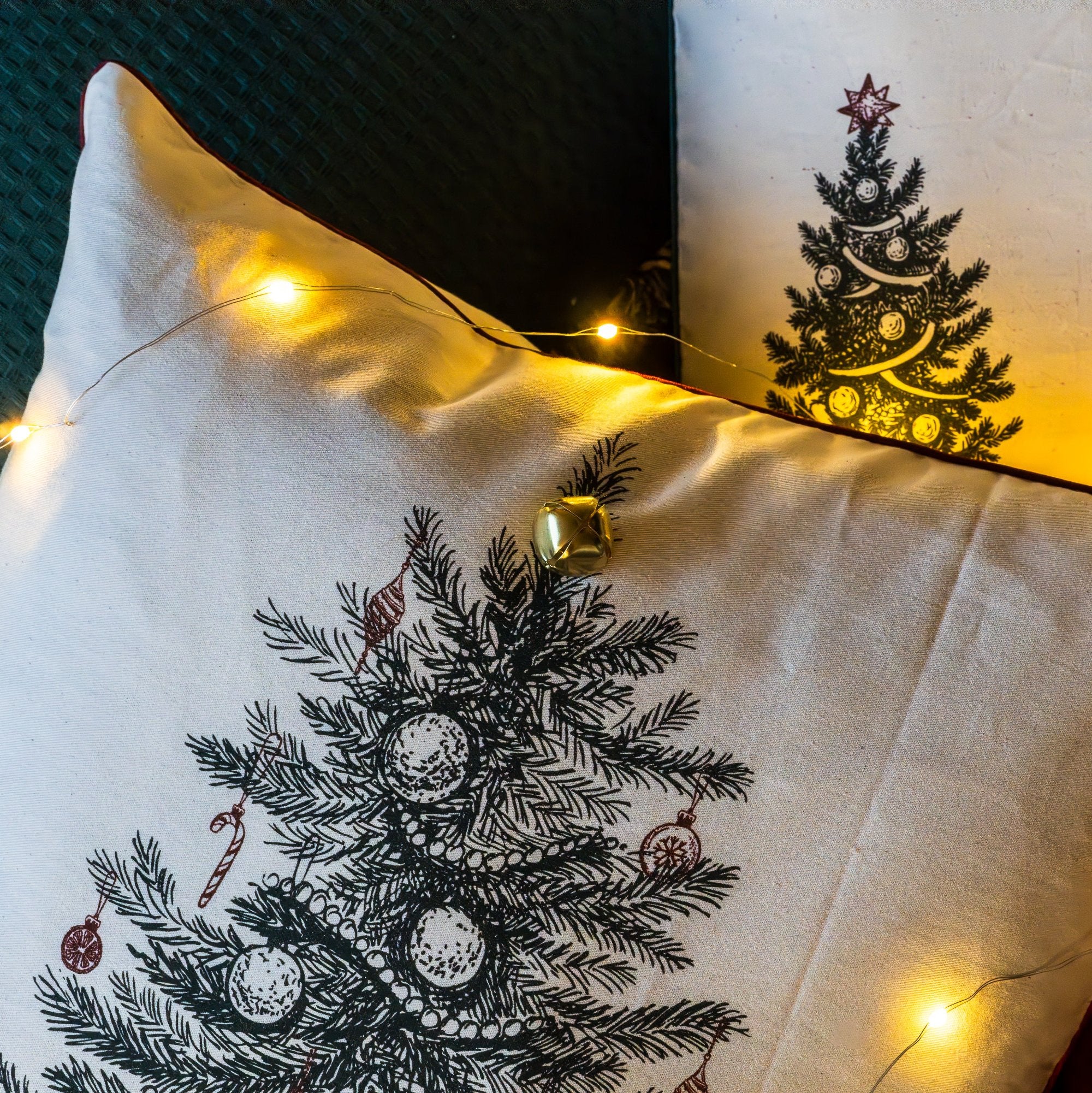 Funda decorativa para cojín navideña Arbol de Navidad