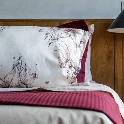 Juego x2 fundas para almohada navideñas poinsetias