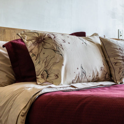 Juego x2 fundas para almohada navideñas poinsetias