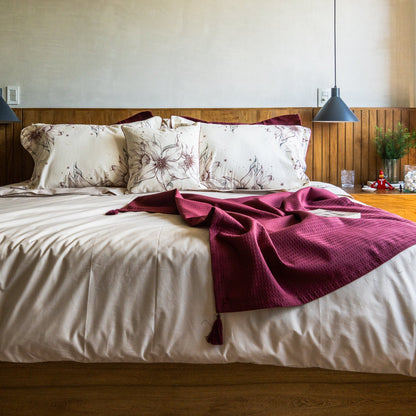 Funda decorativa para cojín navideña Poinsetias