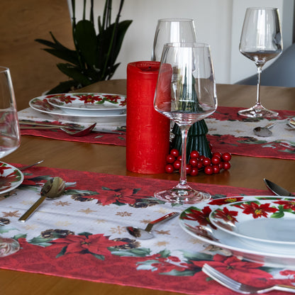 Camino de mesa navideño Campanas