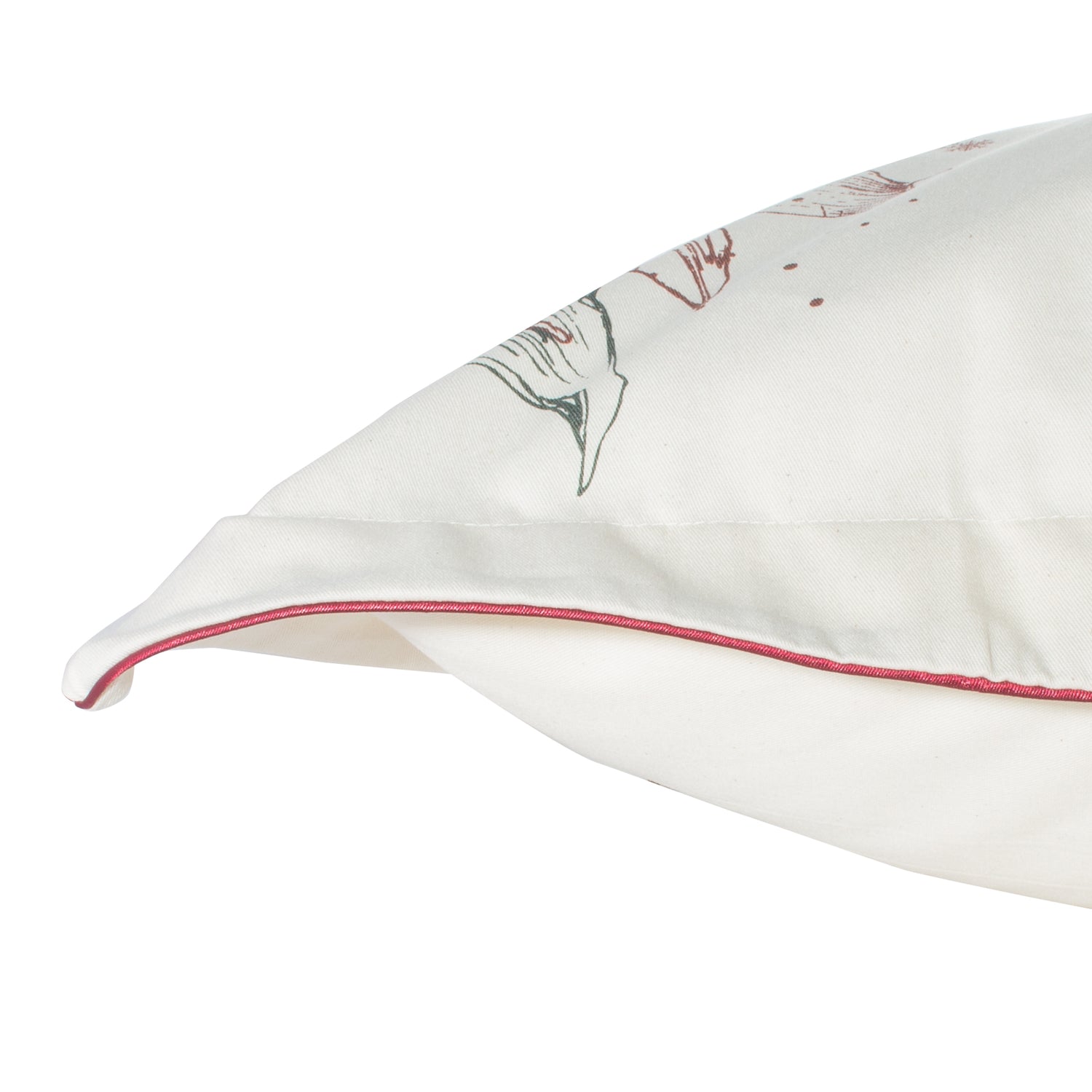 Juego x2 fundas para almohada navideñas poinsetias