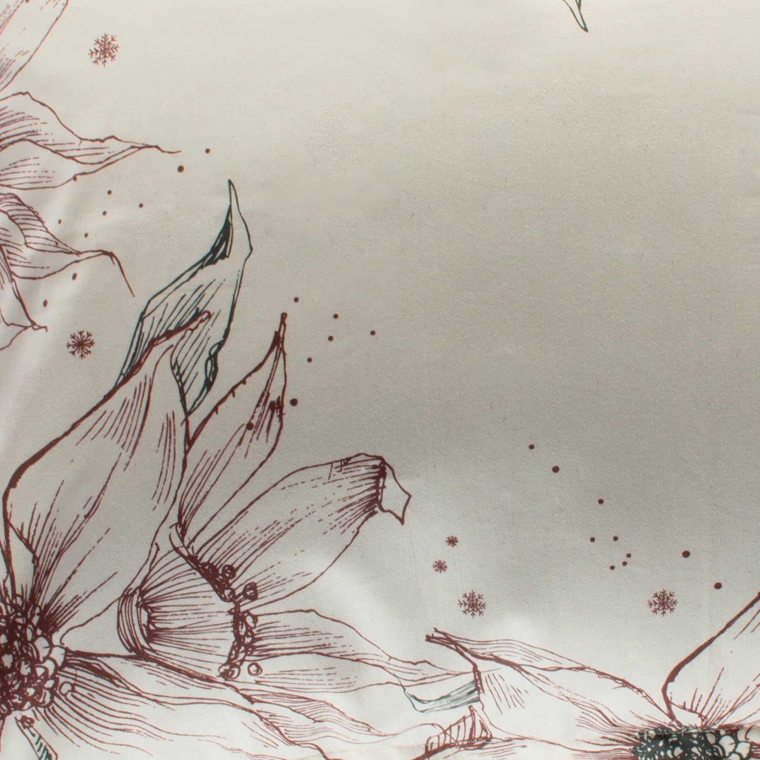 Juego x2 fundas para almohada navideñas poinsetias