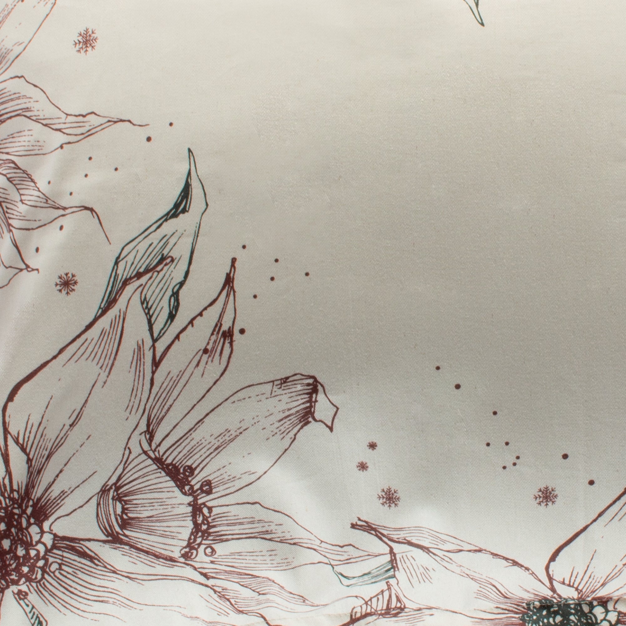 Juego x2 fundas para almohada navideñas poinsetias