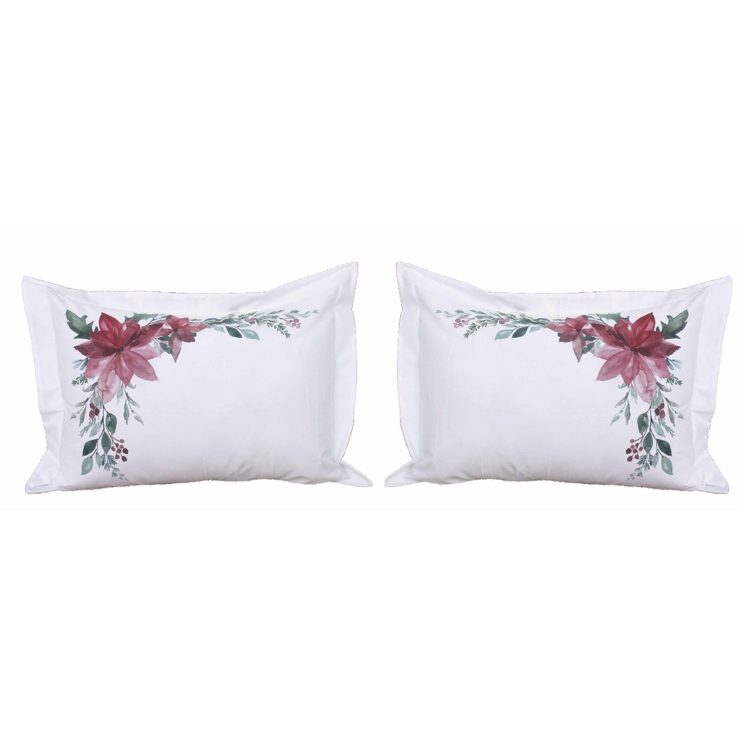 Juego x2 almohadones Aquarela Poinsetias