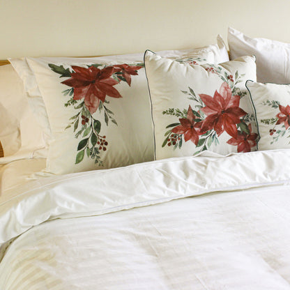Juego x2 almohadones Aquarela Poinsetias