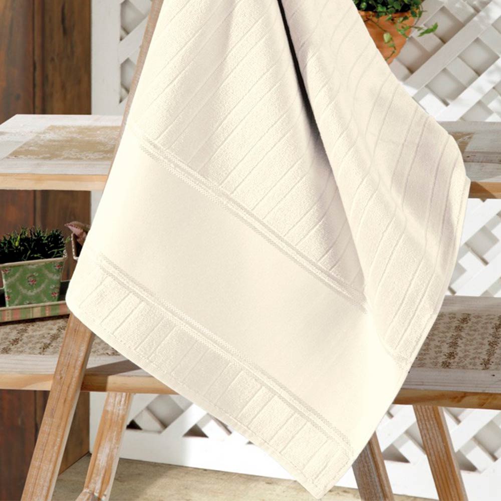 Toalla para bordar Bella 100% algodón 400 gramos marfil