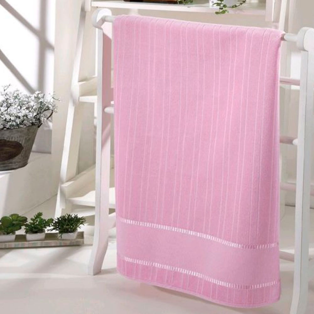 Toalla para bordar Bella 100% algodón 400 gramos rosa