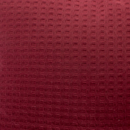 Funda piquet para cojín con flecos Vinotinto