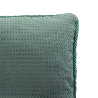 Funda piquet para cojín con cordón Verde