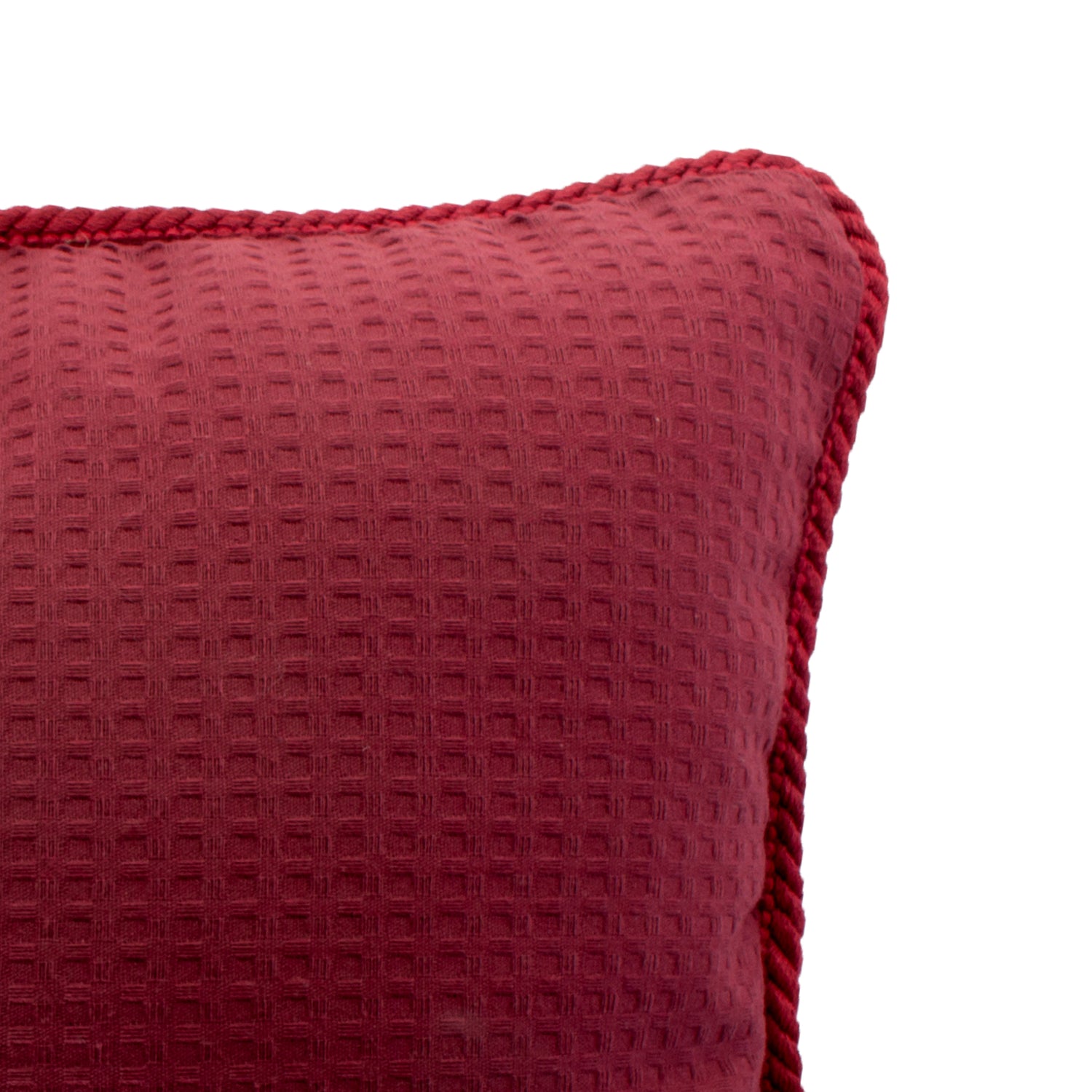 Funda piquet para cojín con cordón Vinotinto