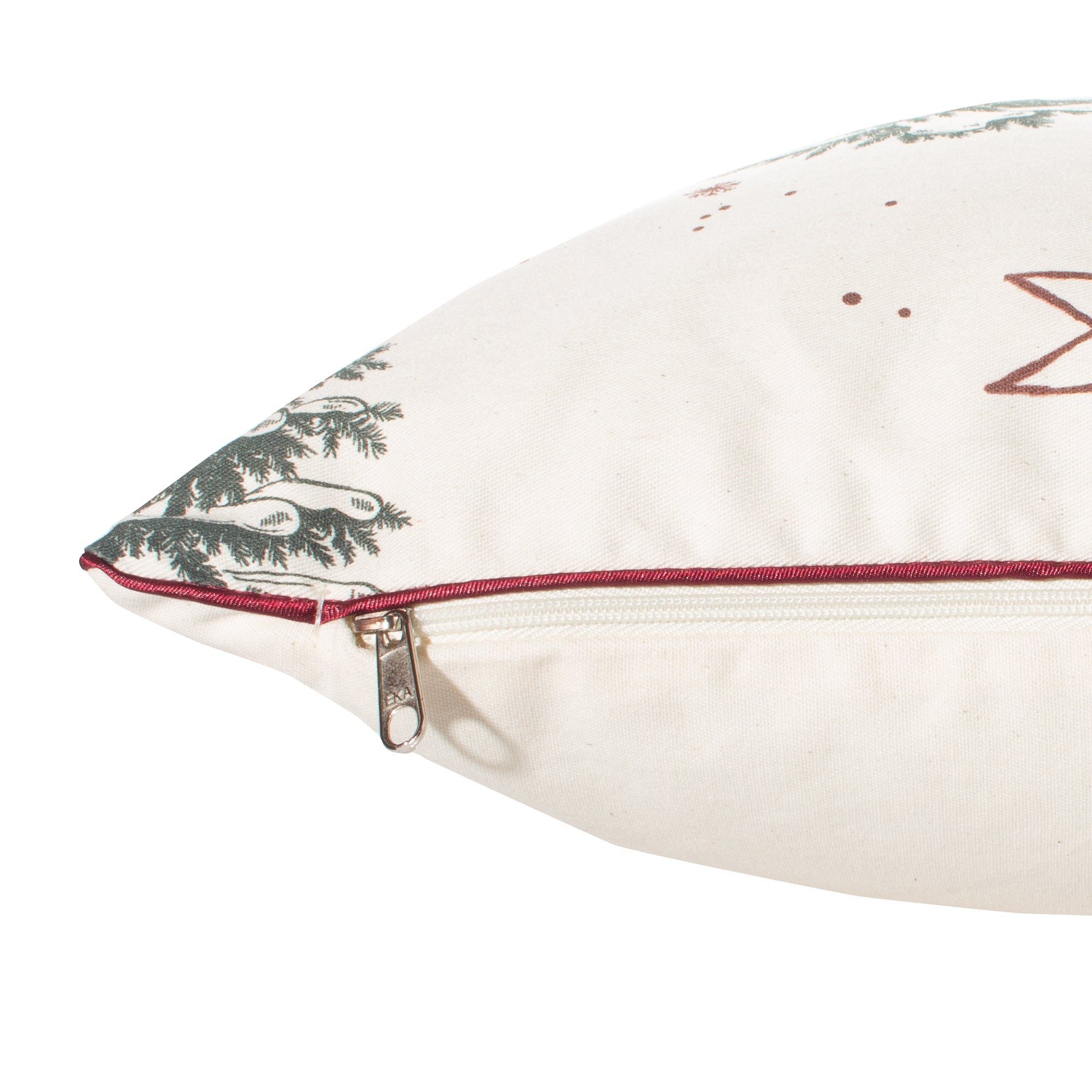 Funda decorativa para cojín navideña Casa Papá Noél