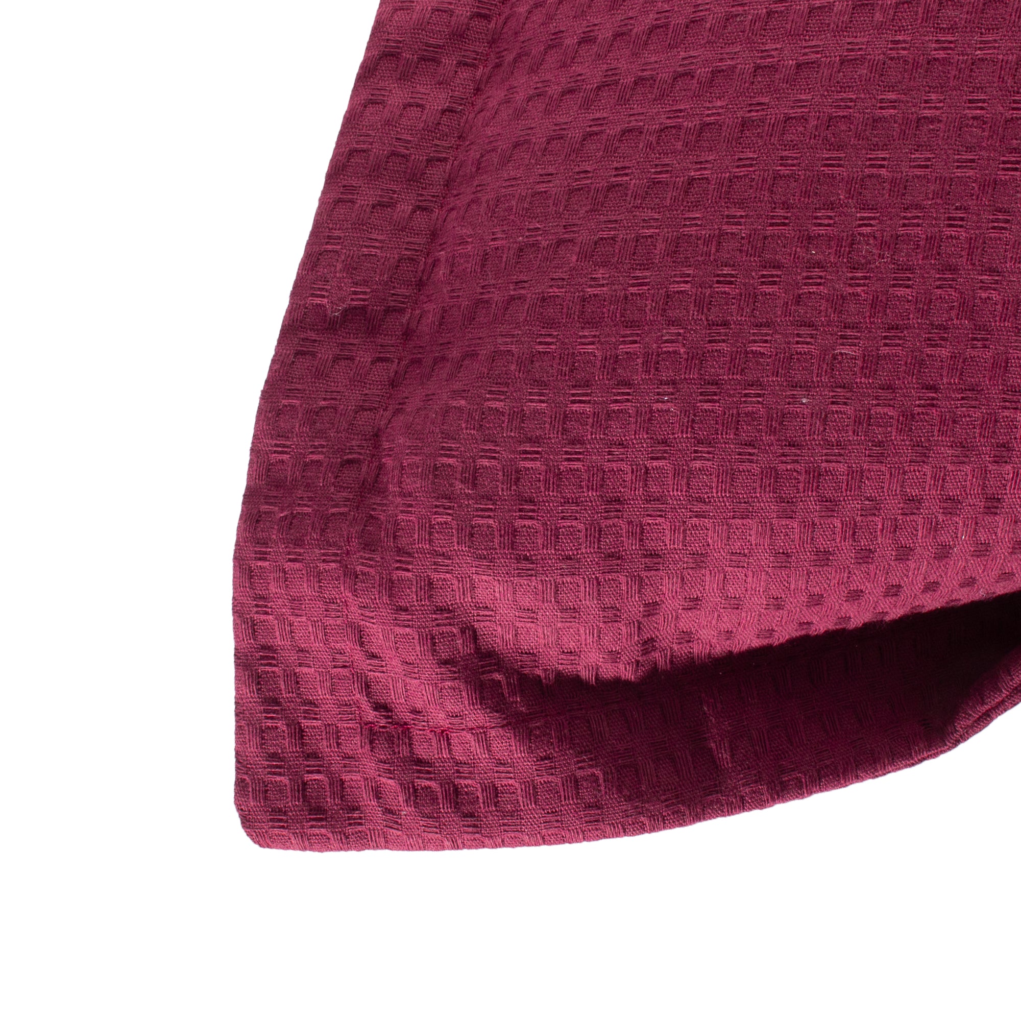 Funda piquet para cojín con pestañas Vinotinto