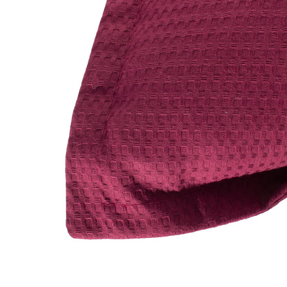 Funda piquet para cojín con pestañas Vinotinto