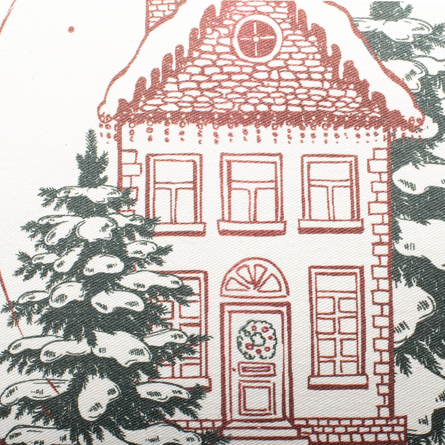 Funda decorativa para cojín navideña Bola de Nieve