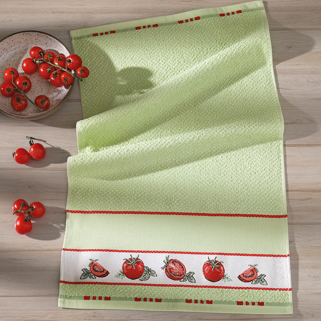 Paño de cocina para bordar Picnic Tomates