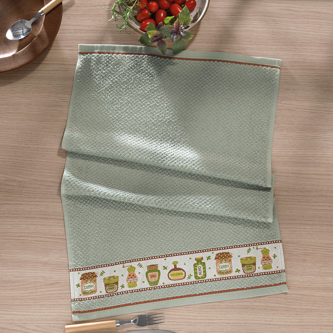 Paño de cocina Jacquard Vida II 100% algodón Frascos