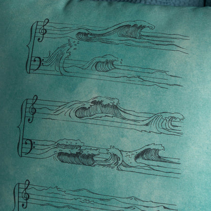 Funda Cojin Cuadrada Ilustrada Mar Sonidos By Leen