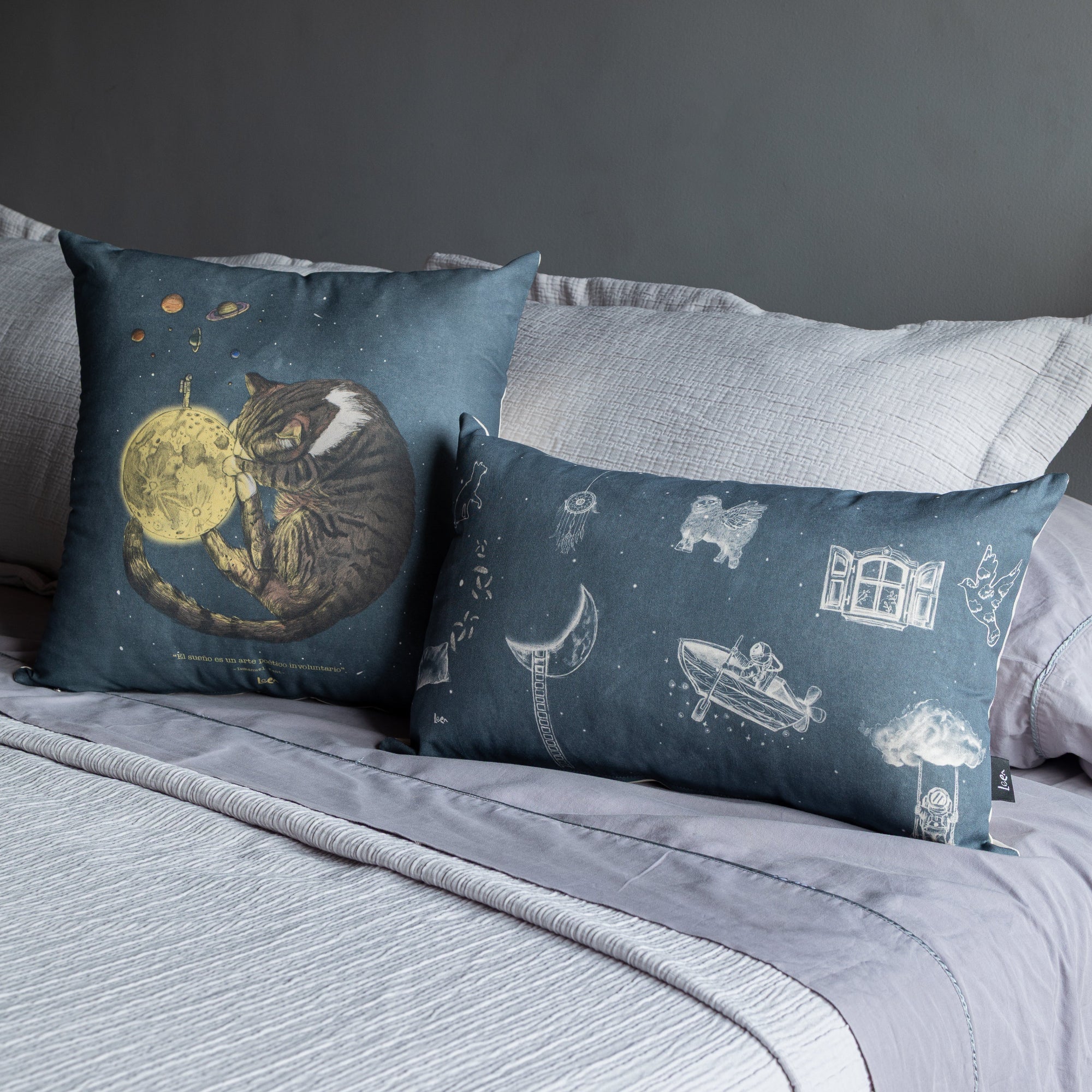 Funda Cojin Rectangular Ilustrada Durmiente By Leen