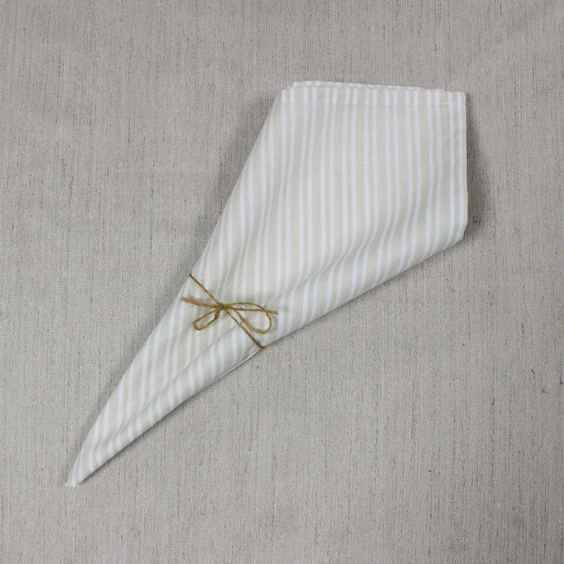 Servilleta de tela Rayas Beige 100% algodón