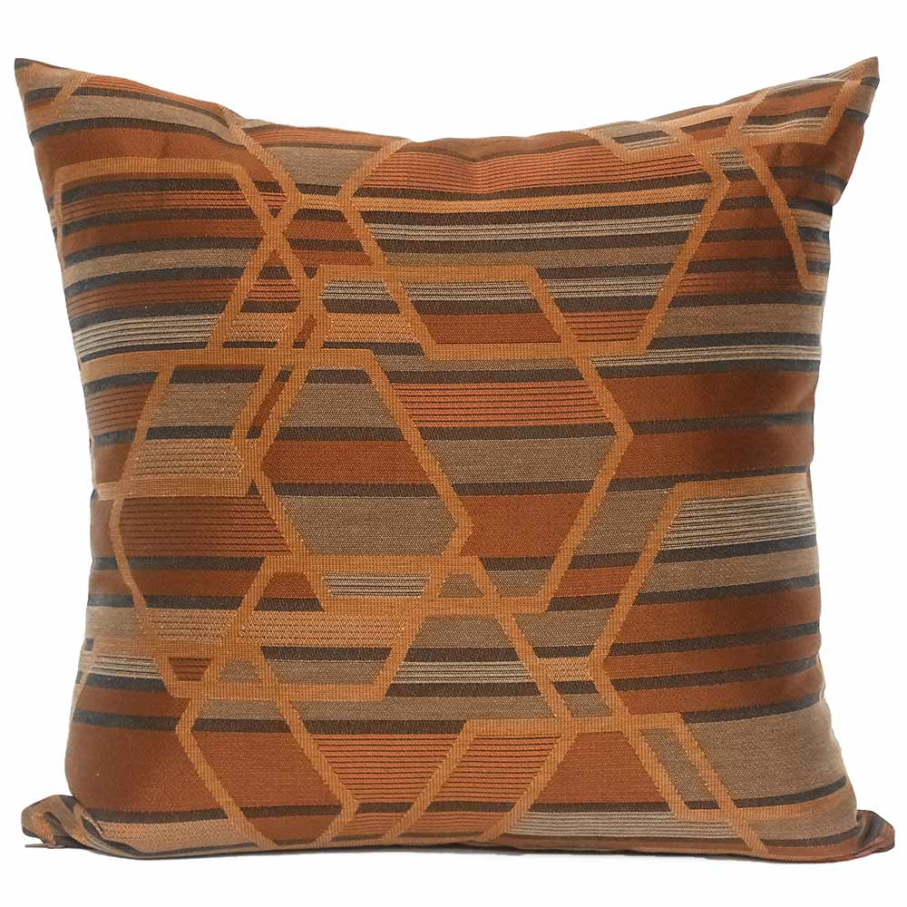 Funda para cojín Sicilia Geometría Bronce