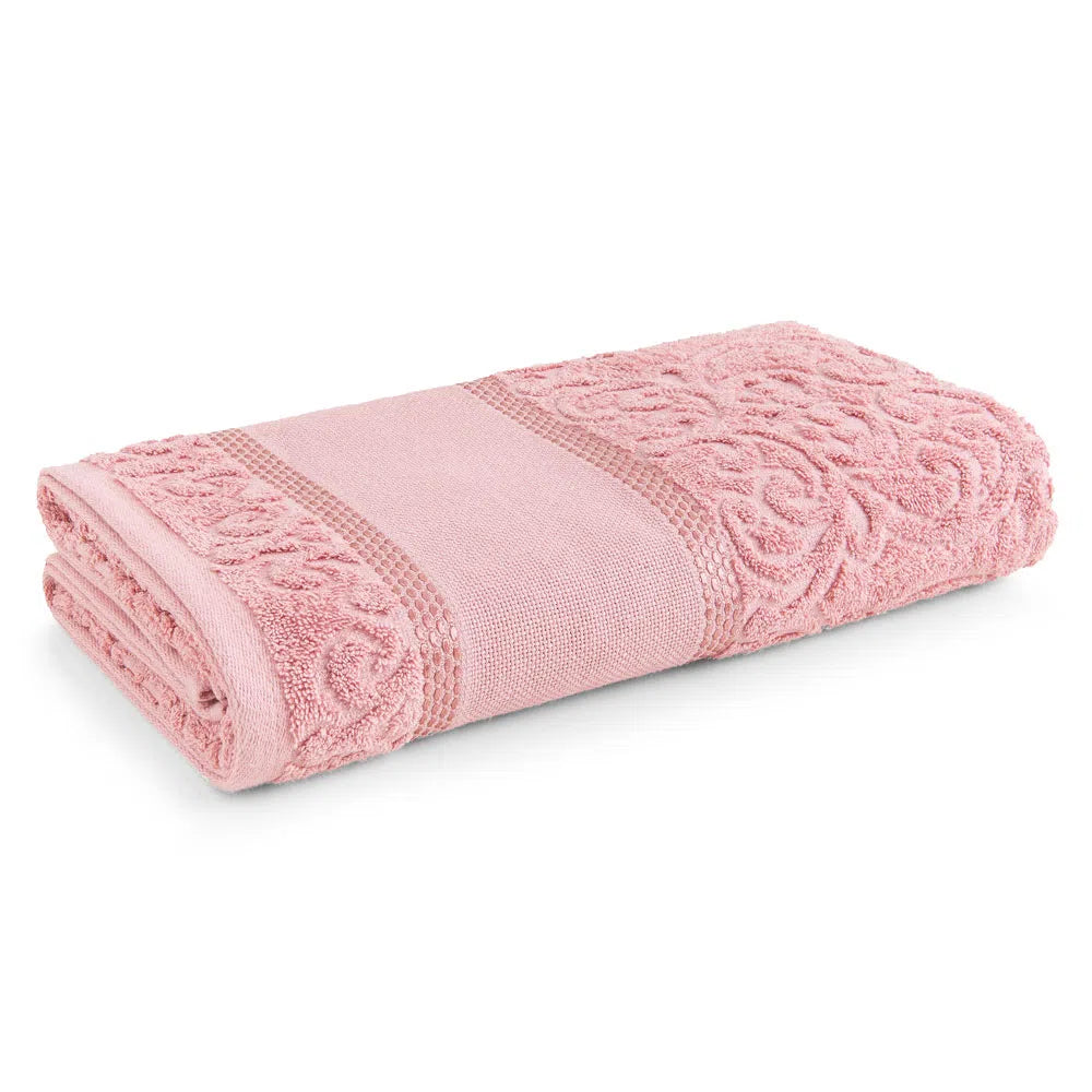 Toalla para bordar Melina 100% algodón 480 gramos rosa