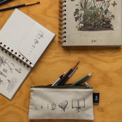 Mini Cartuchera Ilustrada Jardin Interior By Leen