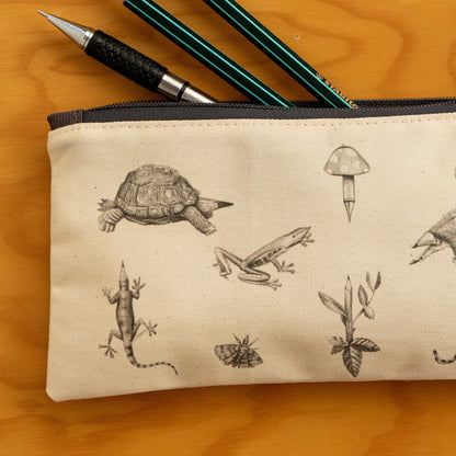Mini Cartuchera Ilustrada Lapiz Animales By Leen