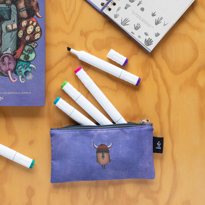 Mini Cartuchera Ilustrada Monstruo By Leen
